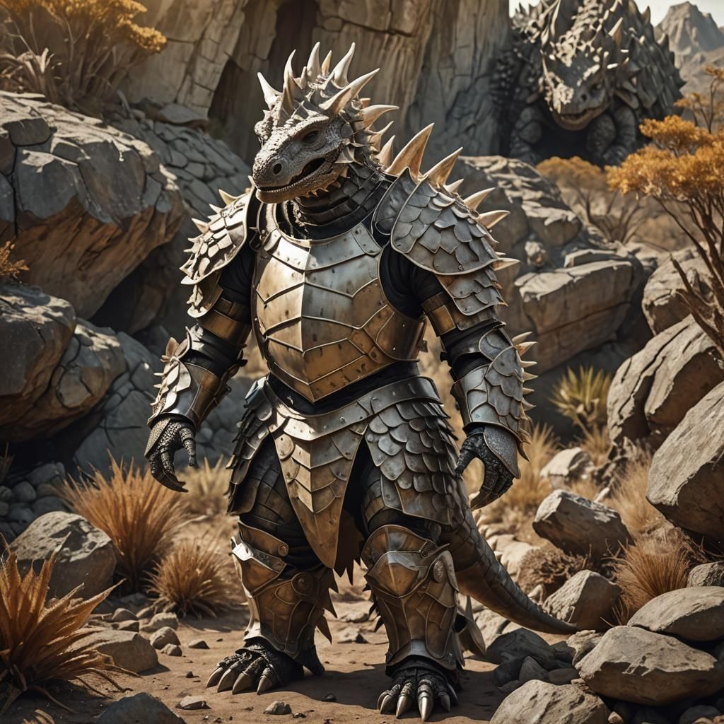 Ankylosaurus Armor Suit in an Organic Matte Painting