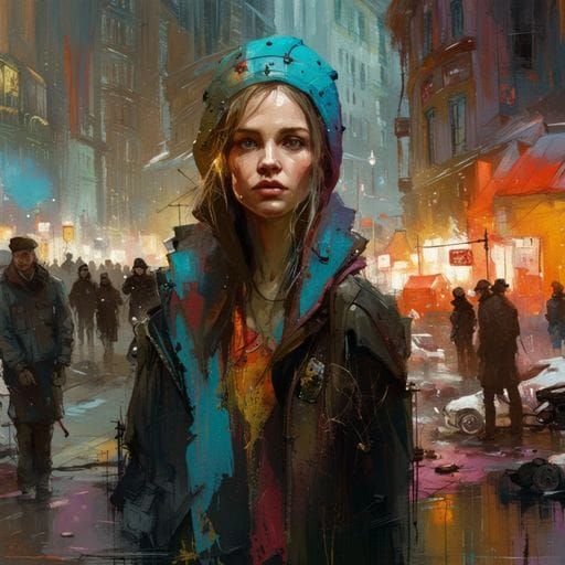 Modern Russian Girl Portrait in Oil on Canvas