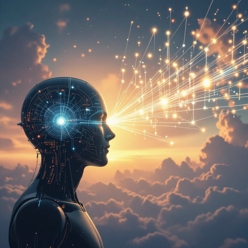 Futuristic Book Cover: Bridge of Light and Data