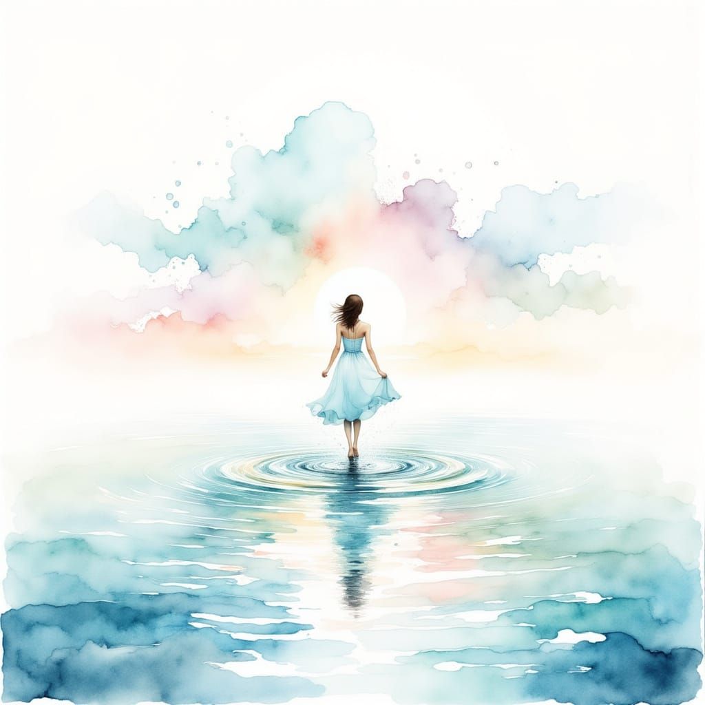 Harmonious Landscapes in Watercolor with Ink Accents