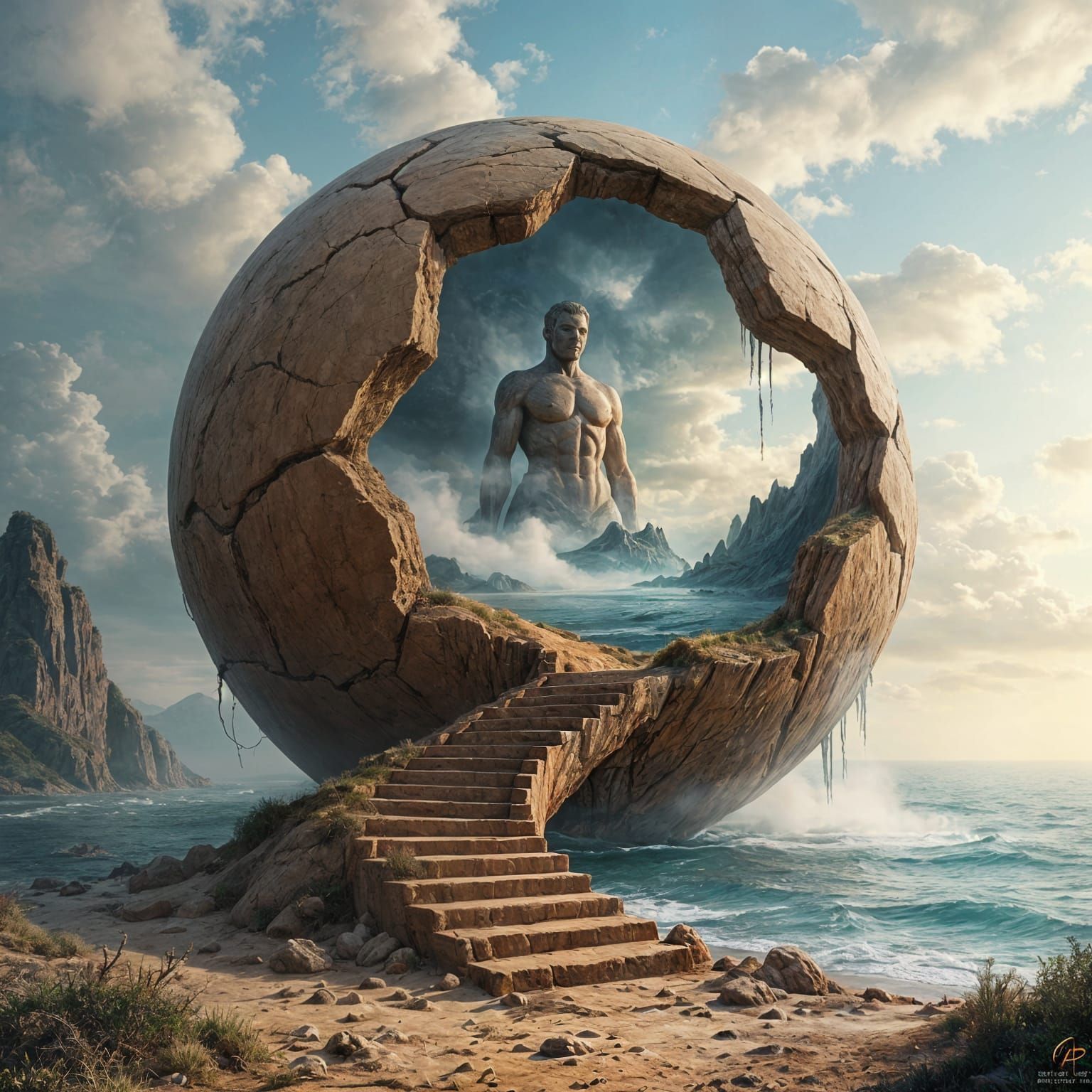 Surreal Cracked Clay World Reveals Fantasy Landscape