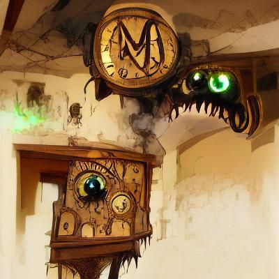 Steampunk Clock Tower in Haunted Manor