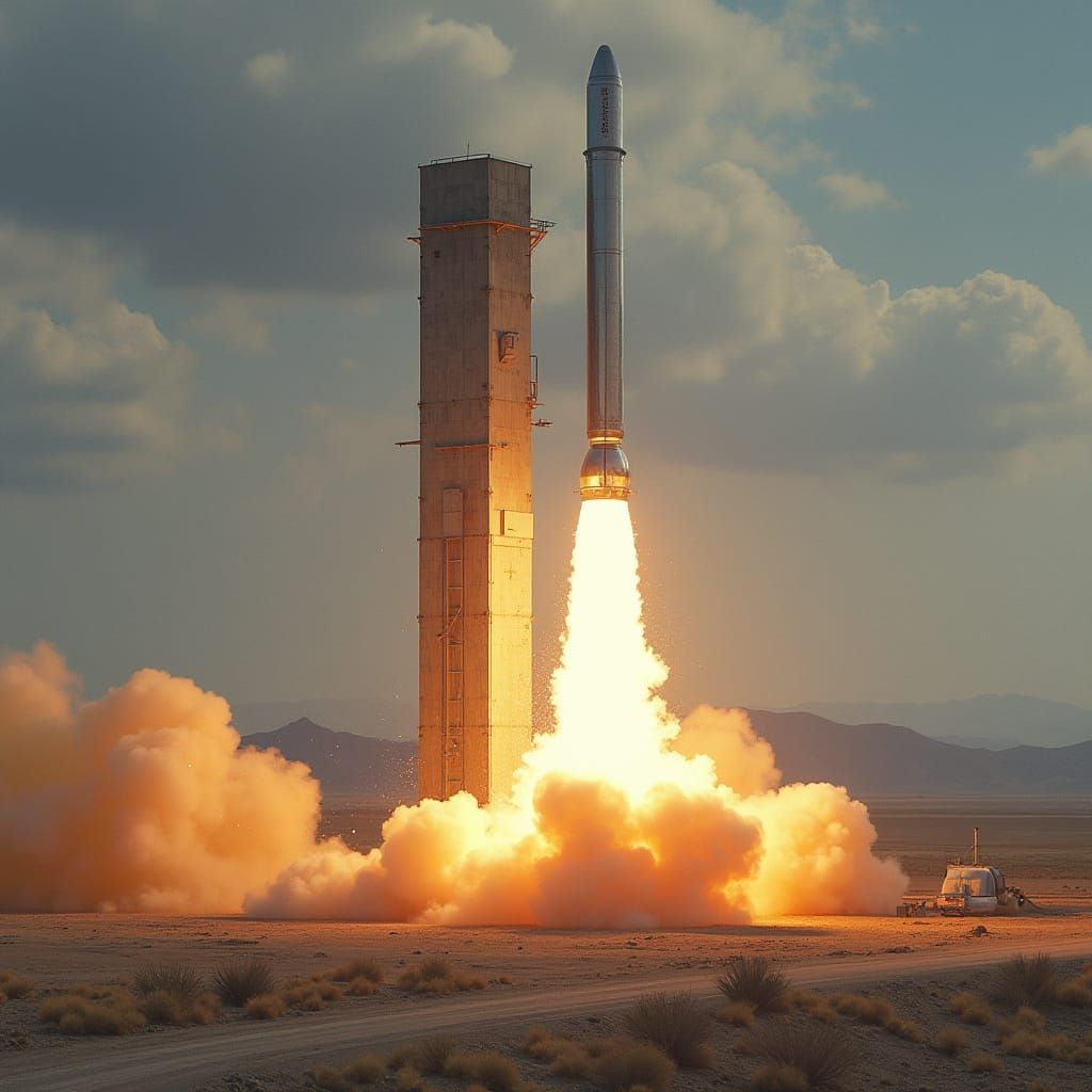 Photorealistic Minuteman Missile Erupts from Idaho Desert La...