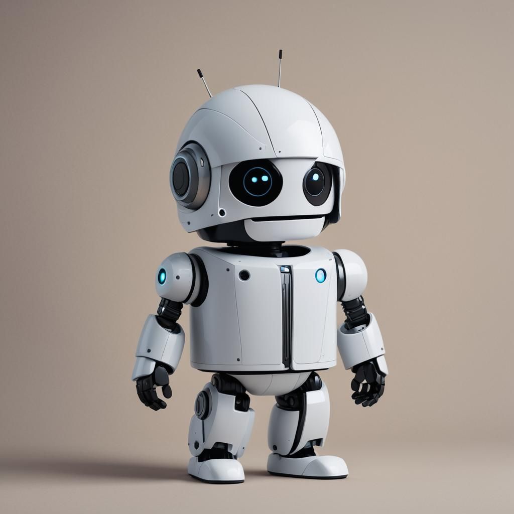 Minimalist AI Chatbot Character in Hat