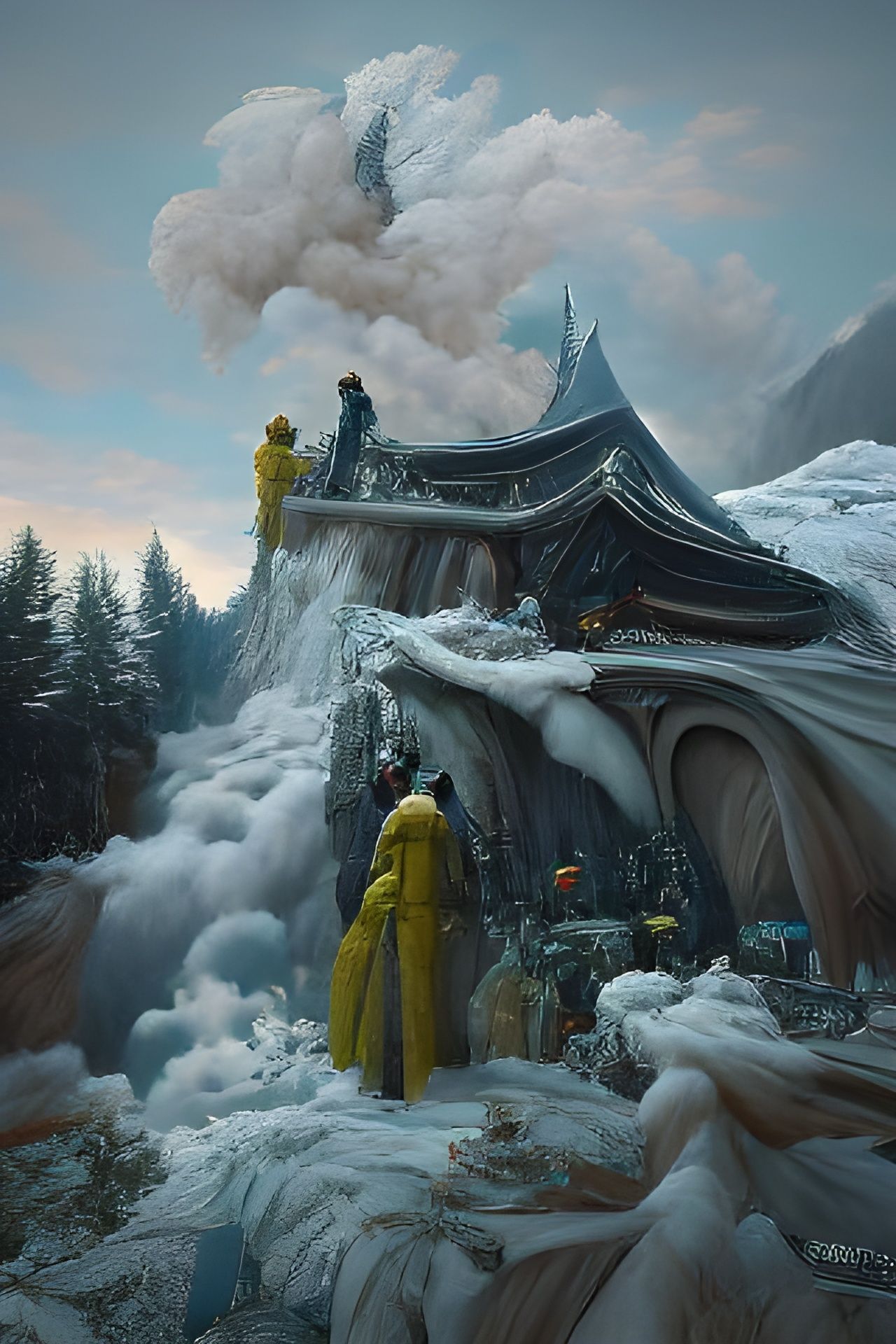 Icy Mountain Castle: Romanticism Meets Sci-Fi Fantasy