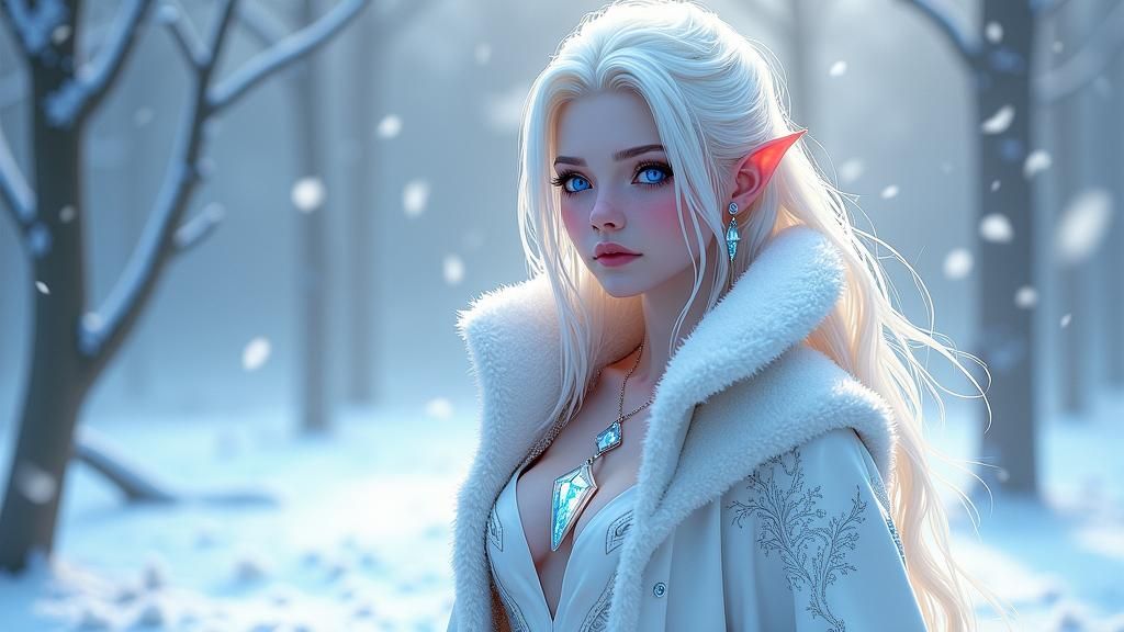 Icy Demon Woman in Anime-Inspired 3D Art