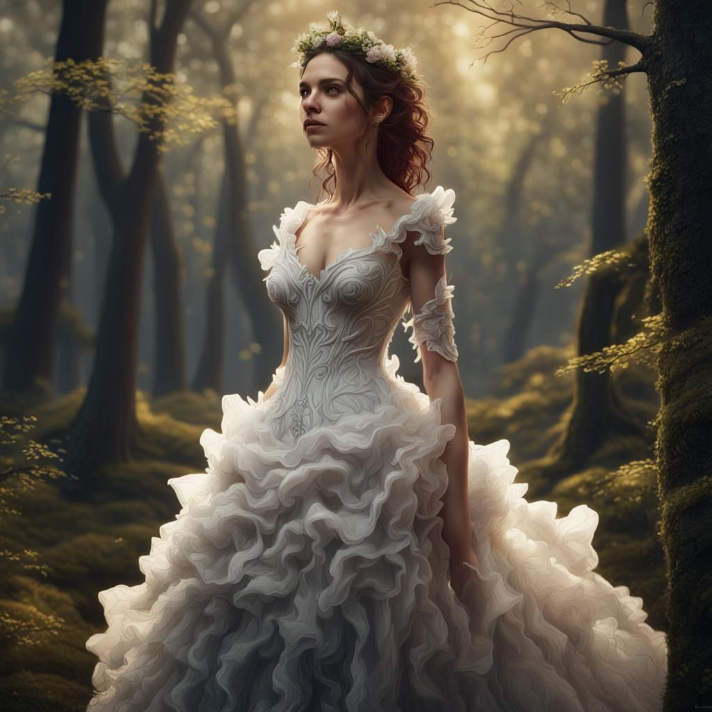 Bride in the forest