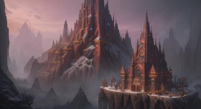 Detailed Christmas Scene in Fantasy Concept Art