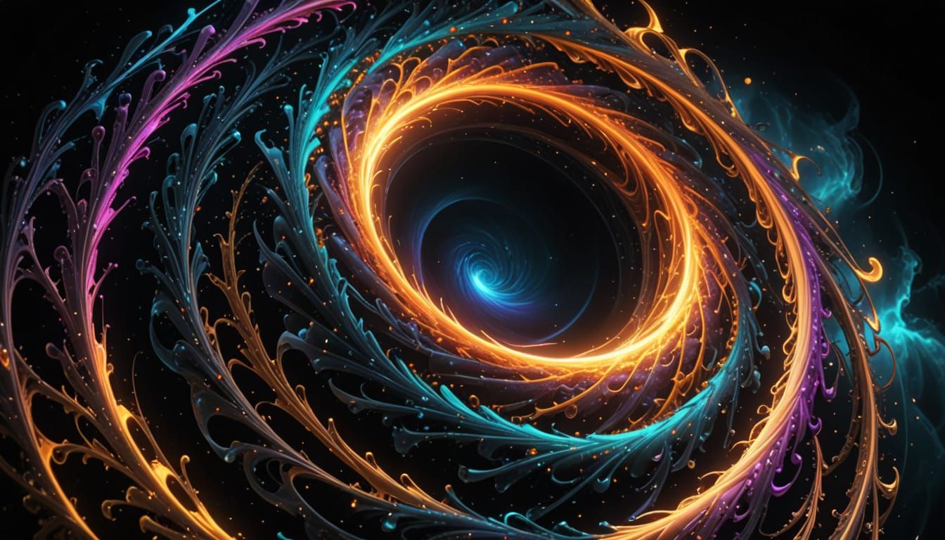 Braided Energy Field Surrounds Black Hole