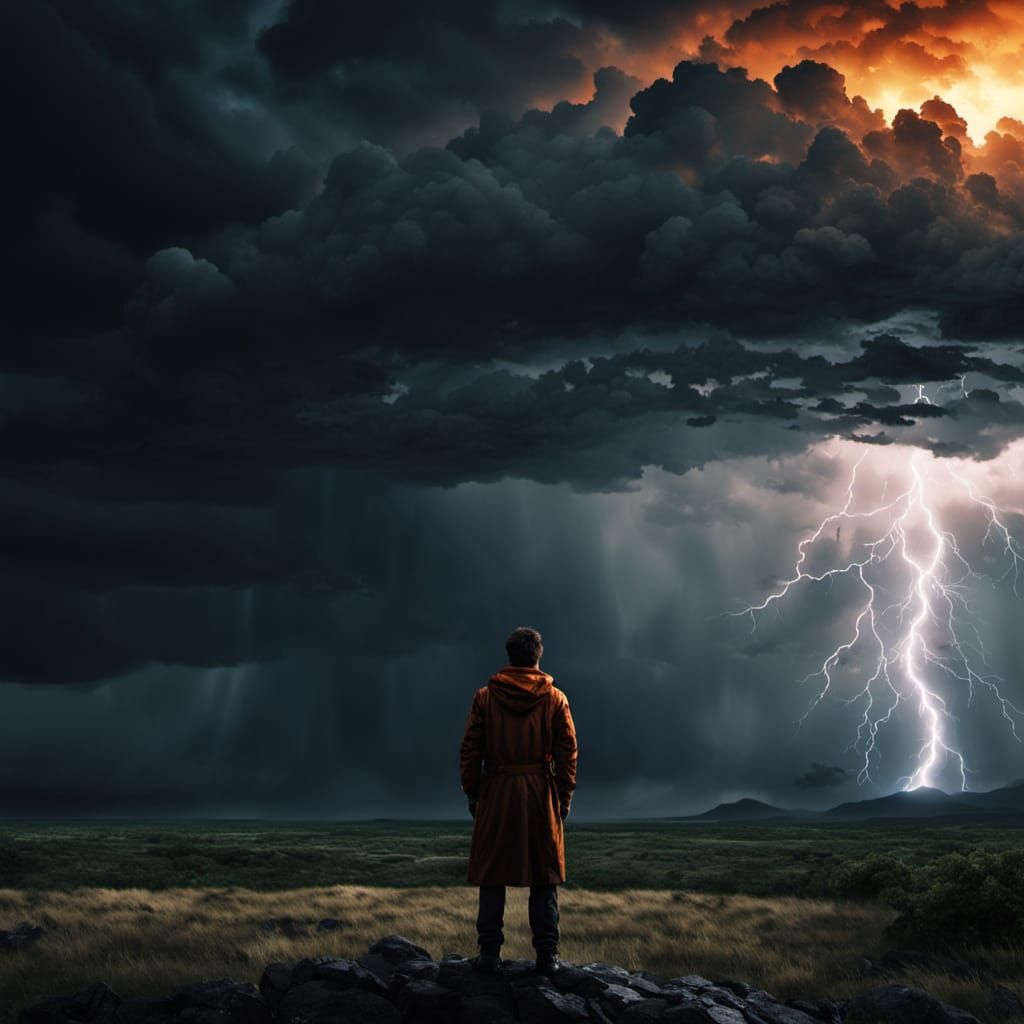 Apocalyptic Storm with Ominous Eye in Dark Fantasy Style