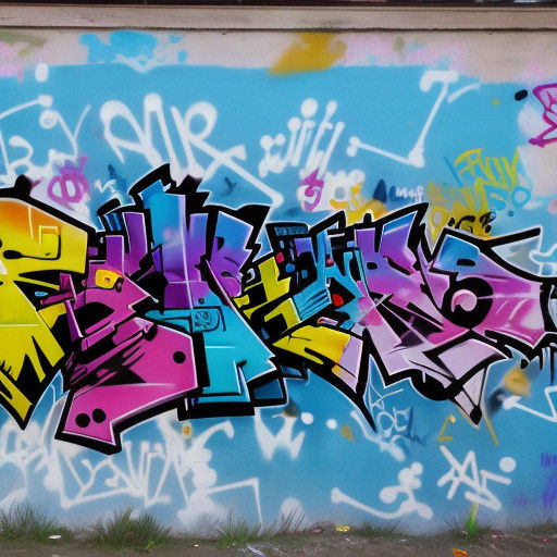 Vibrant Graffiti Mural with the Words Follow Me in Bold Lett...