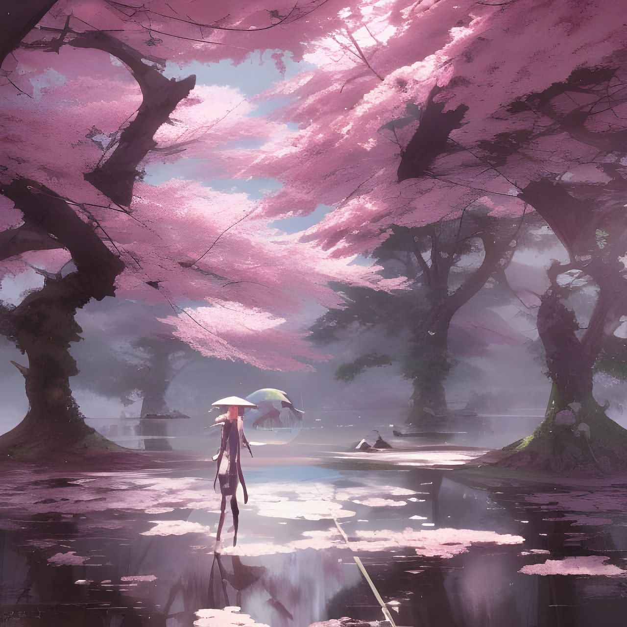 Chillin' by the Cherry blossoms.