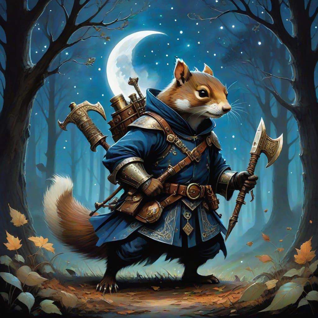 Medieval Woodland Warriors in Steampunk Armor