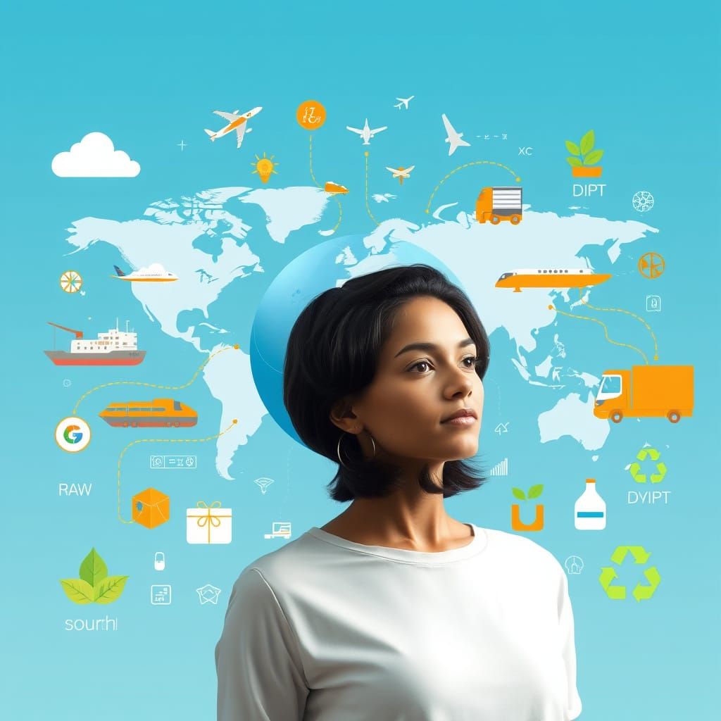 Global Sourcing and Tech: A Digital Art Concept