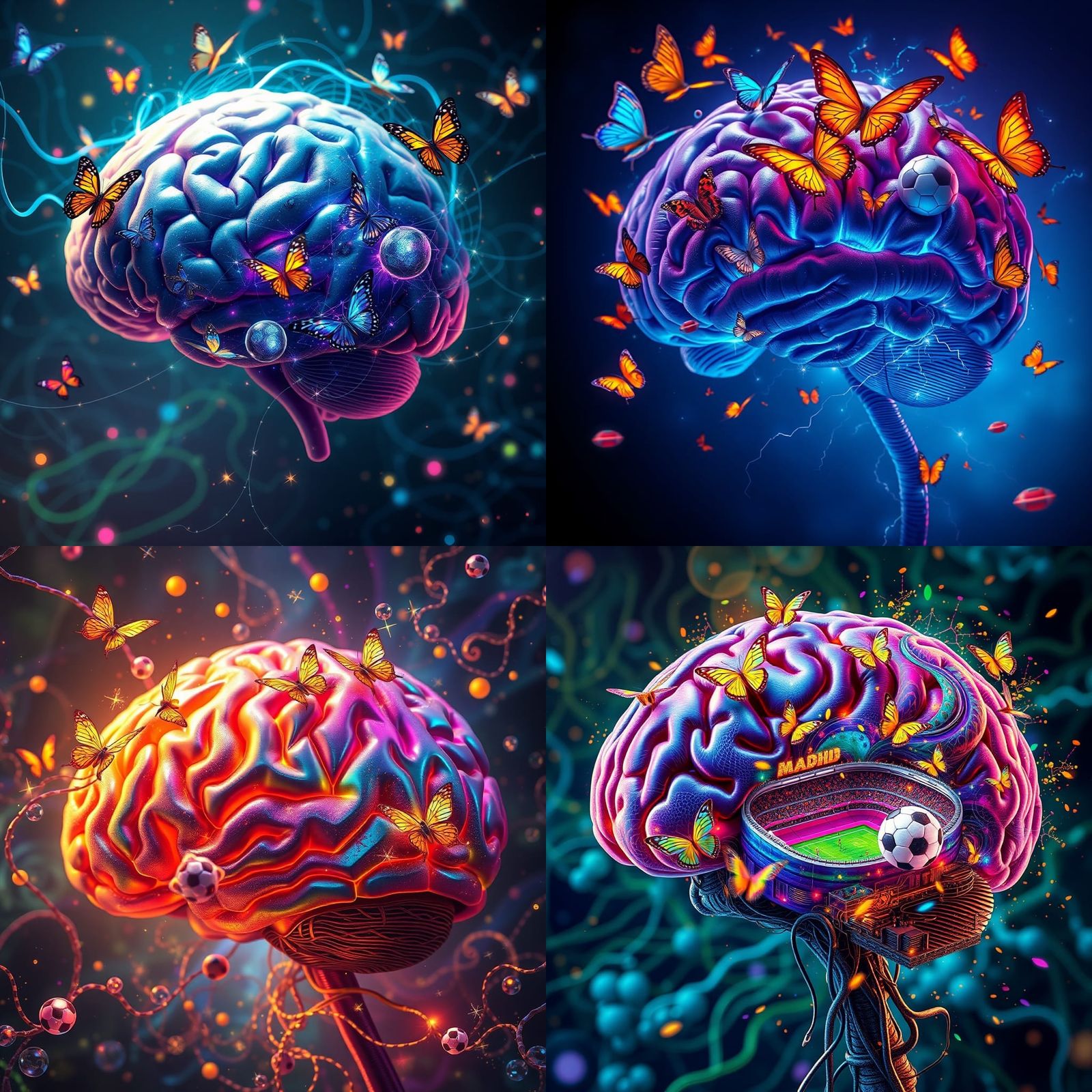 Neurodiverse ADHD Brain: A Colorful Depiction