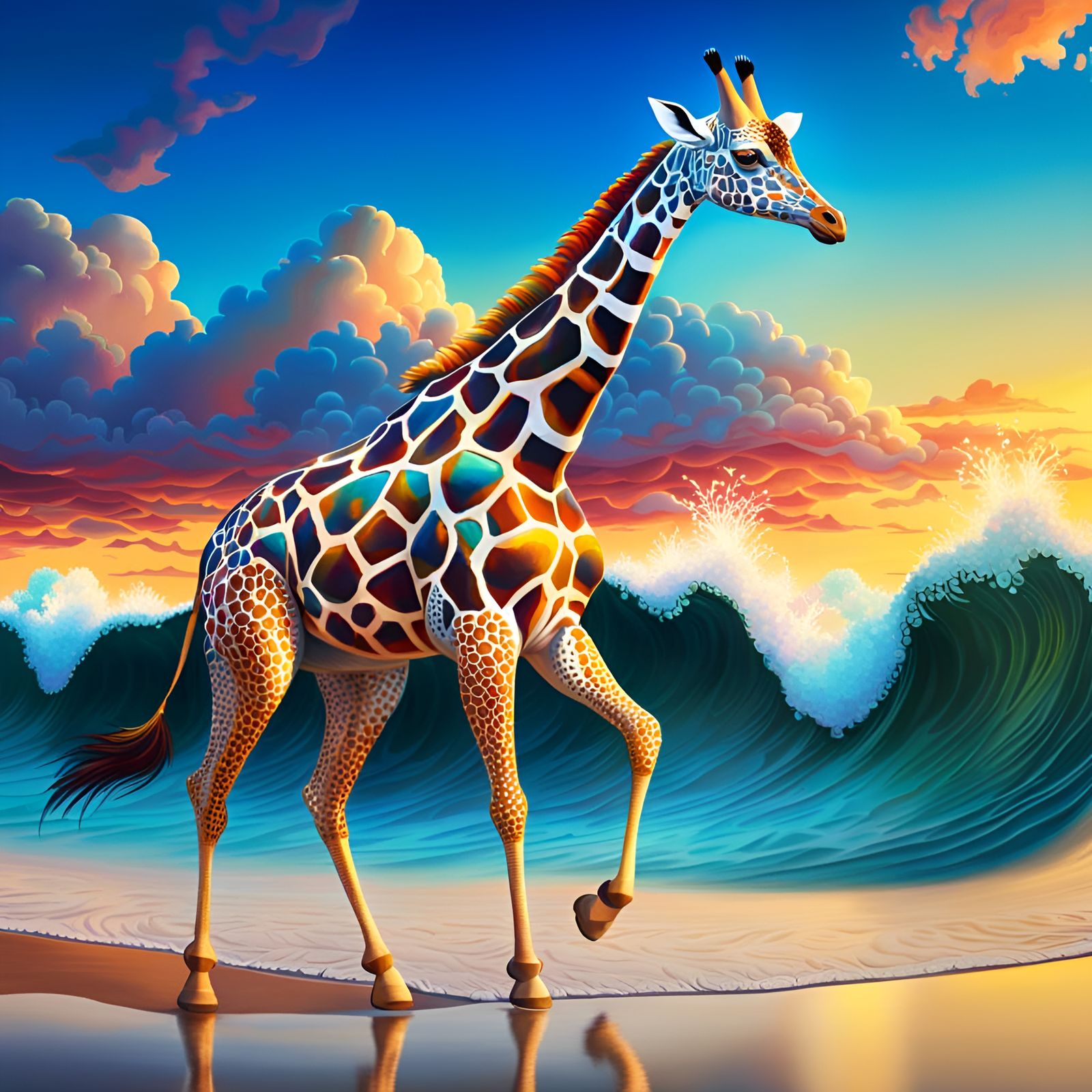 Beach Giraffe