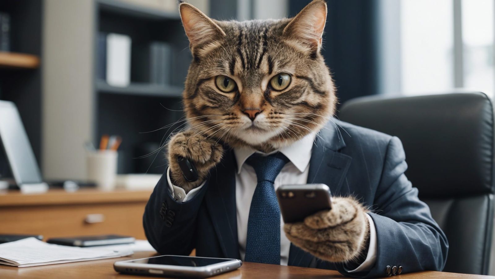 Hold my phone for a second. Purrfect.