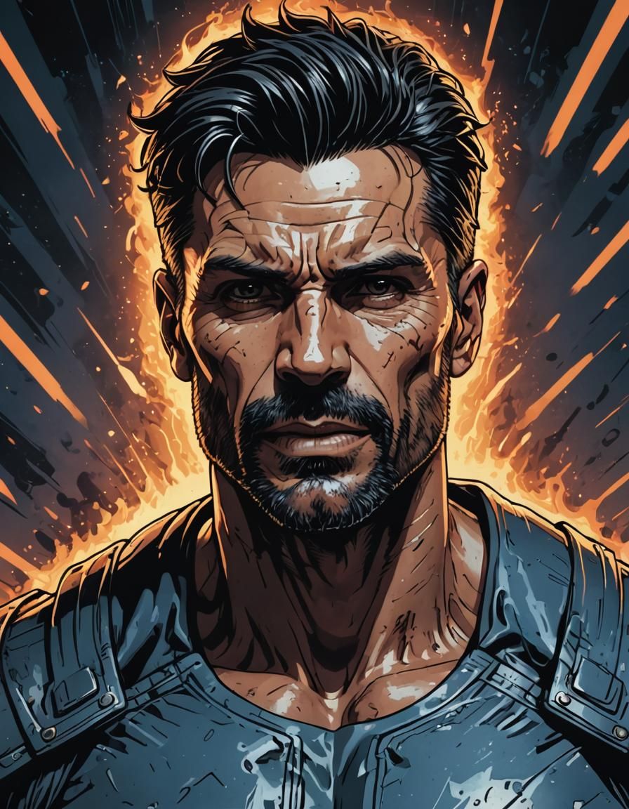 Frank Grillo in Comic Book Style