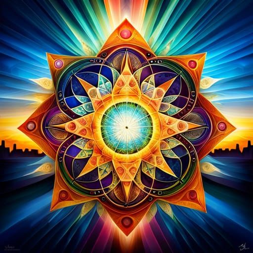 Harmonious Geometric Image of Sacred Geometry