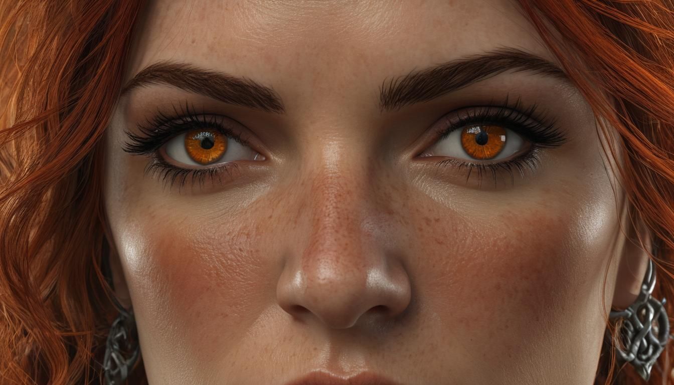 Celtic Woman Portrait in Hyperrealistic Style