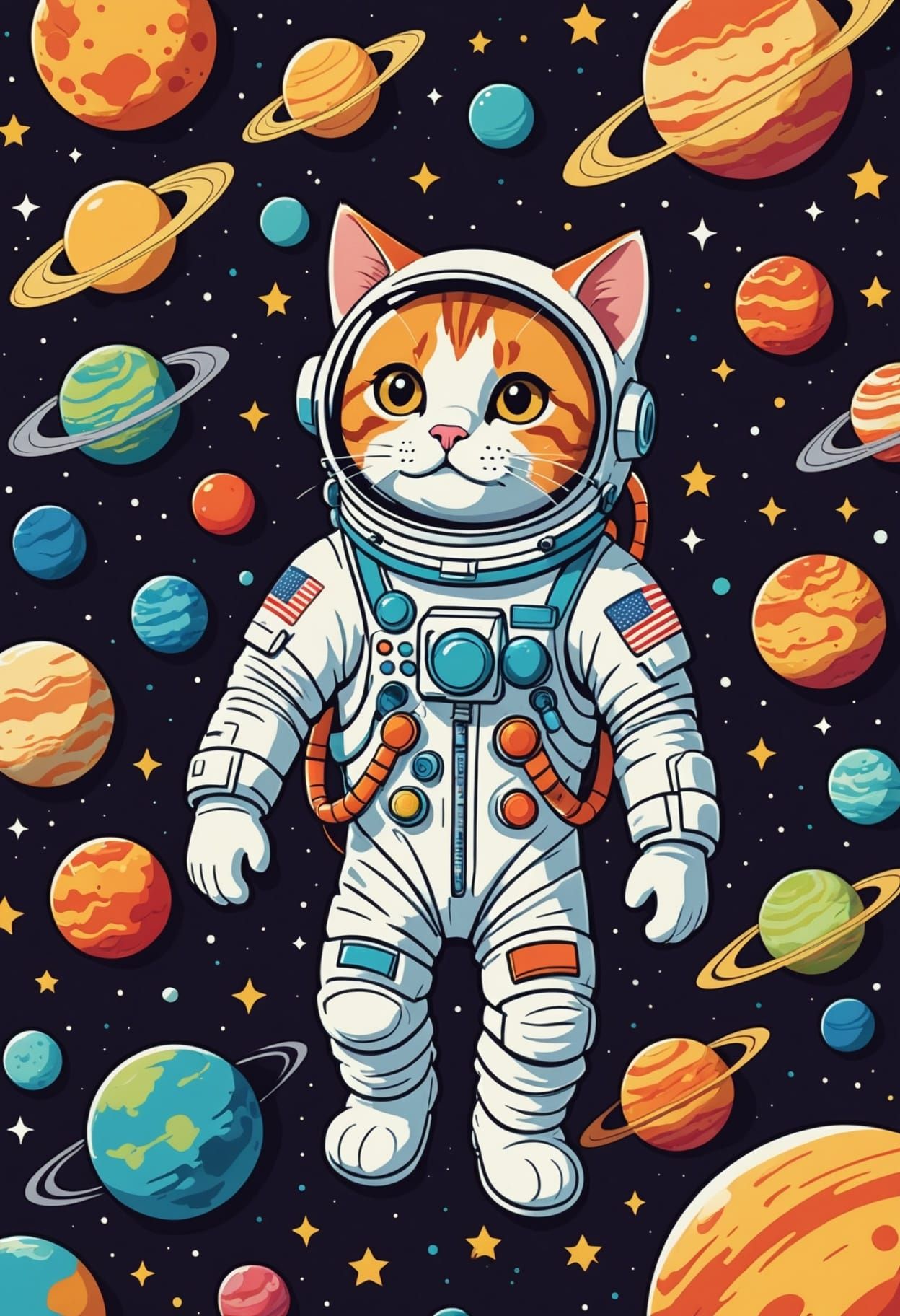 cat astronaut