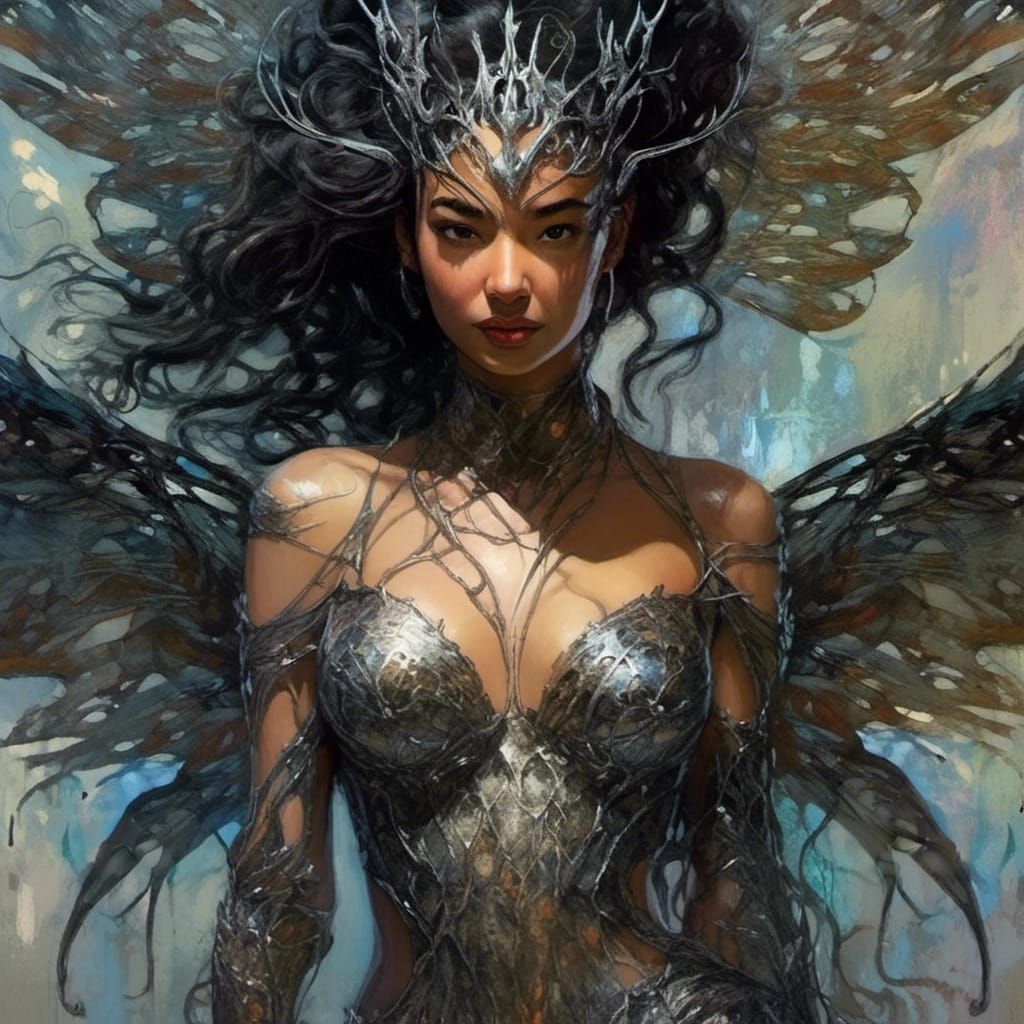 venom symbiote, a beautiful fairy