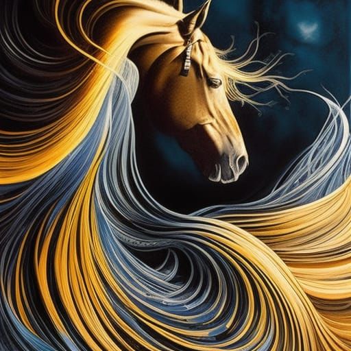 Golden horse spirit
