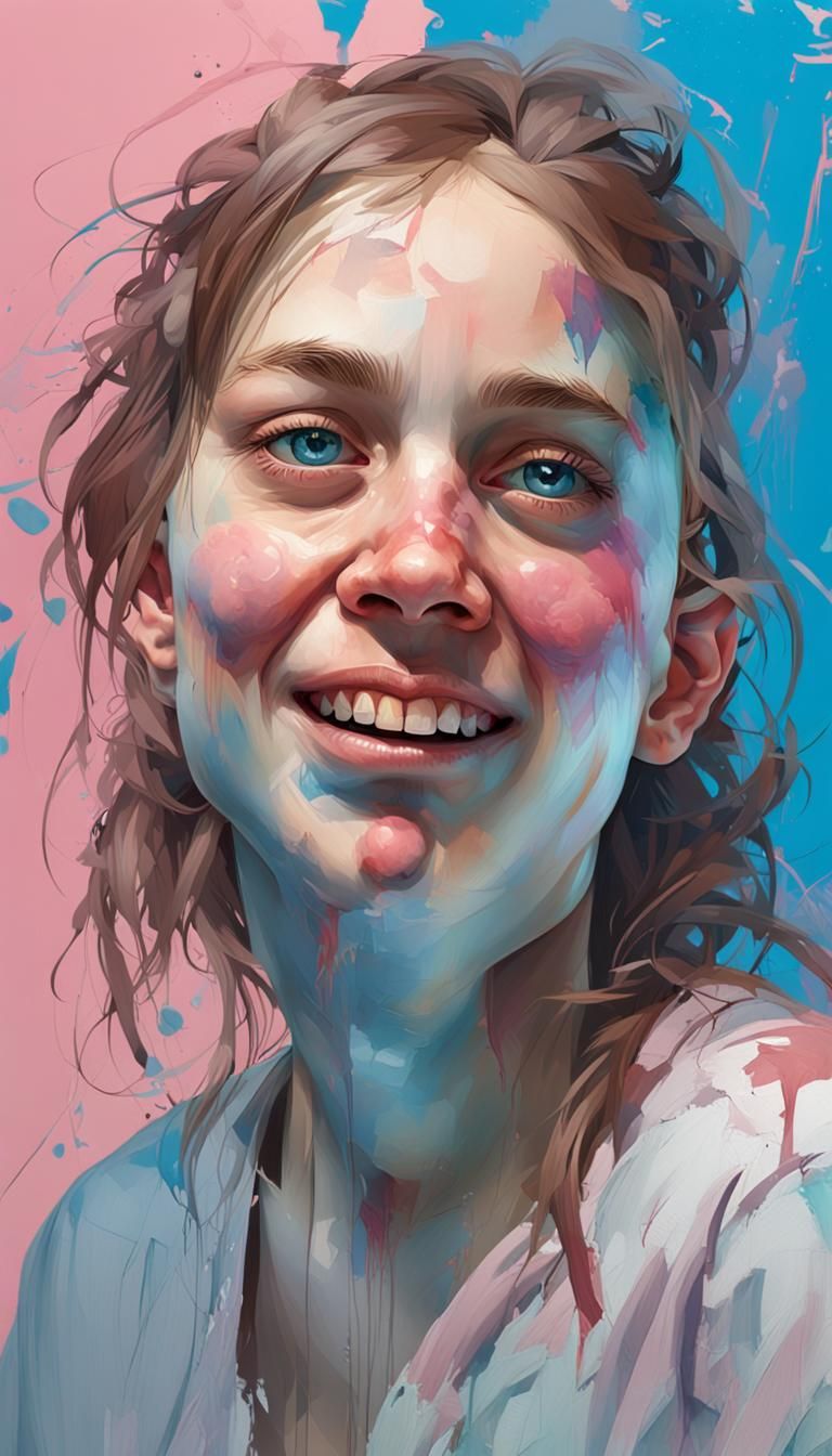 Girl Portrait Inspired by Saville, Hyperdetailed Digital Art