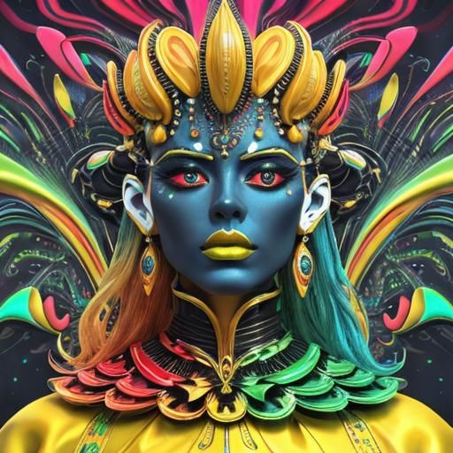 Vibrant Photorealistic Scene in CGI Style