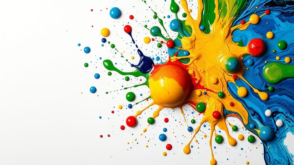 Splashes of Color Unite in Vibrant Abstract Art