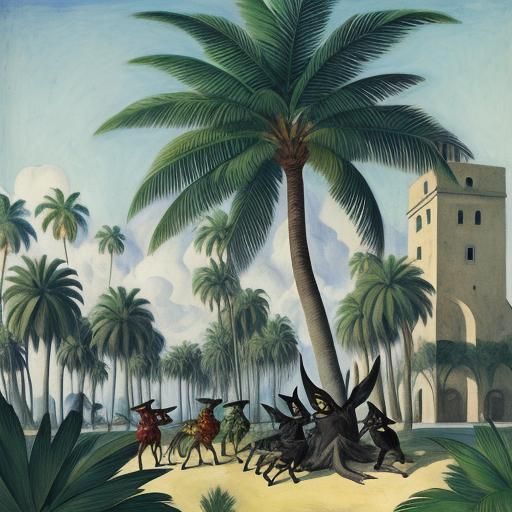 Rabbit's Last Stand: Palm Trees in Expressive Style