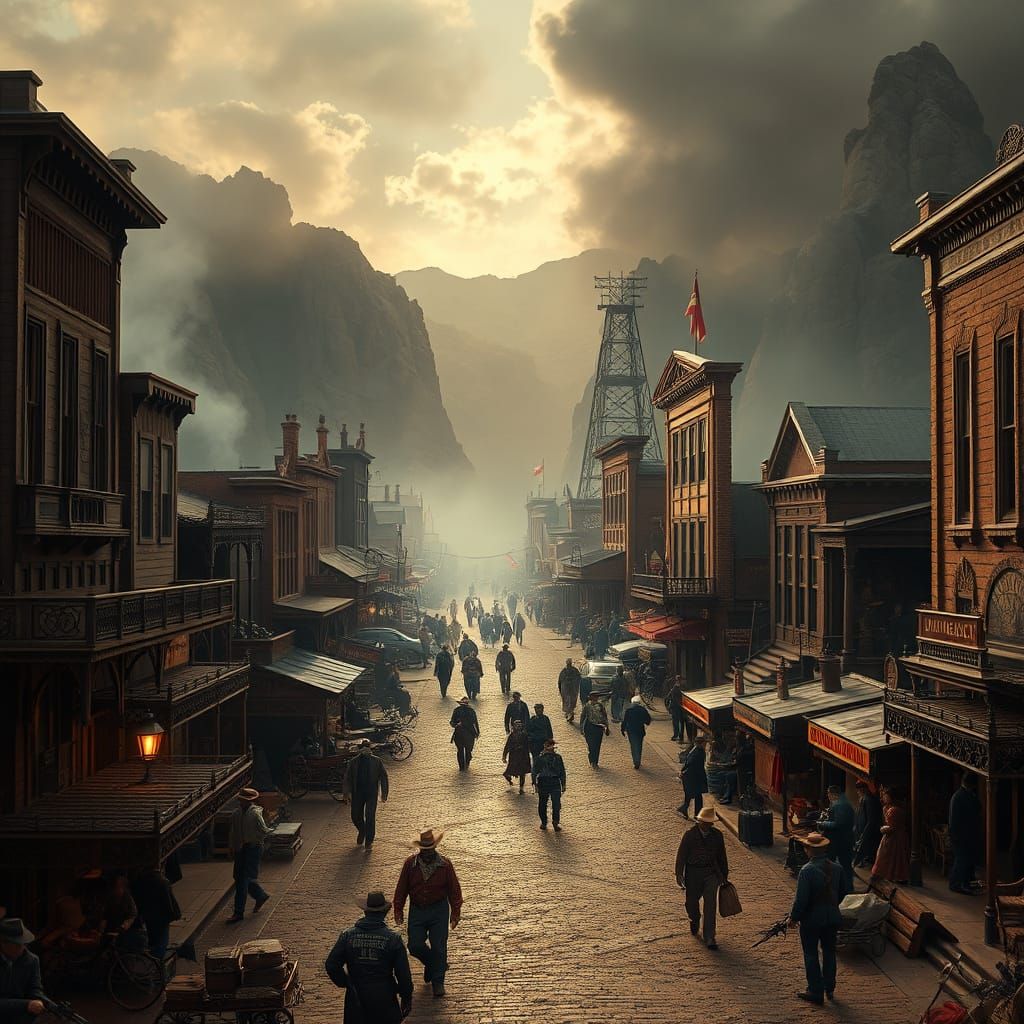 Stunning 1877 Deadwood Digital Painting