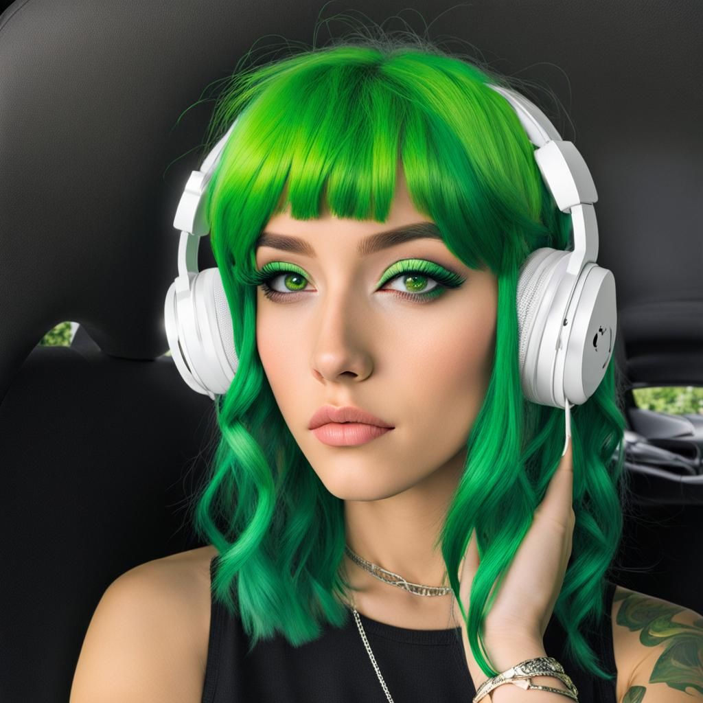 Green-Haired Girl: Human Spotify IRL