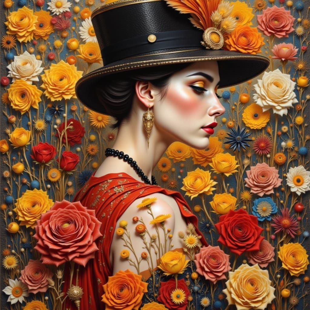 Sophia Paramount in Golden Ambassador Robe, Pulp Meets Klimt...