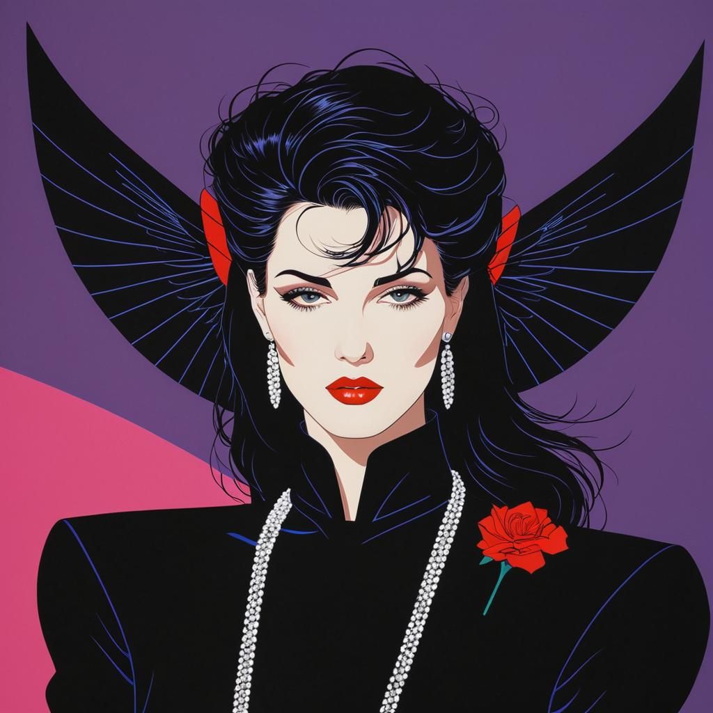 Elegant Woman in Nagel Style