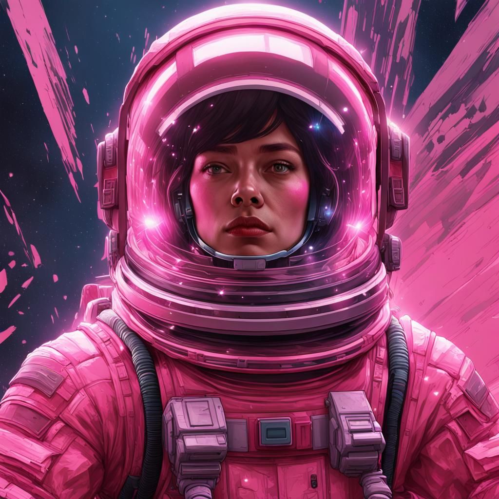 Astronaut Encounters Monolith: Concept Art Portrait