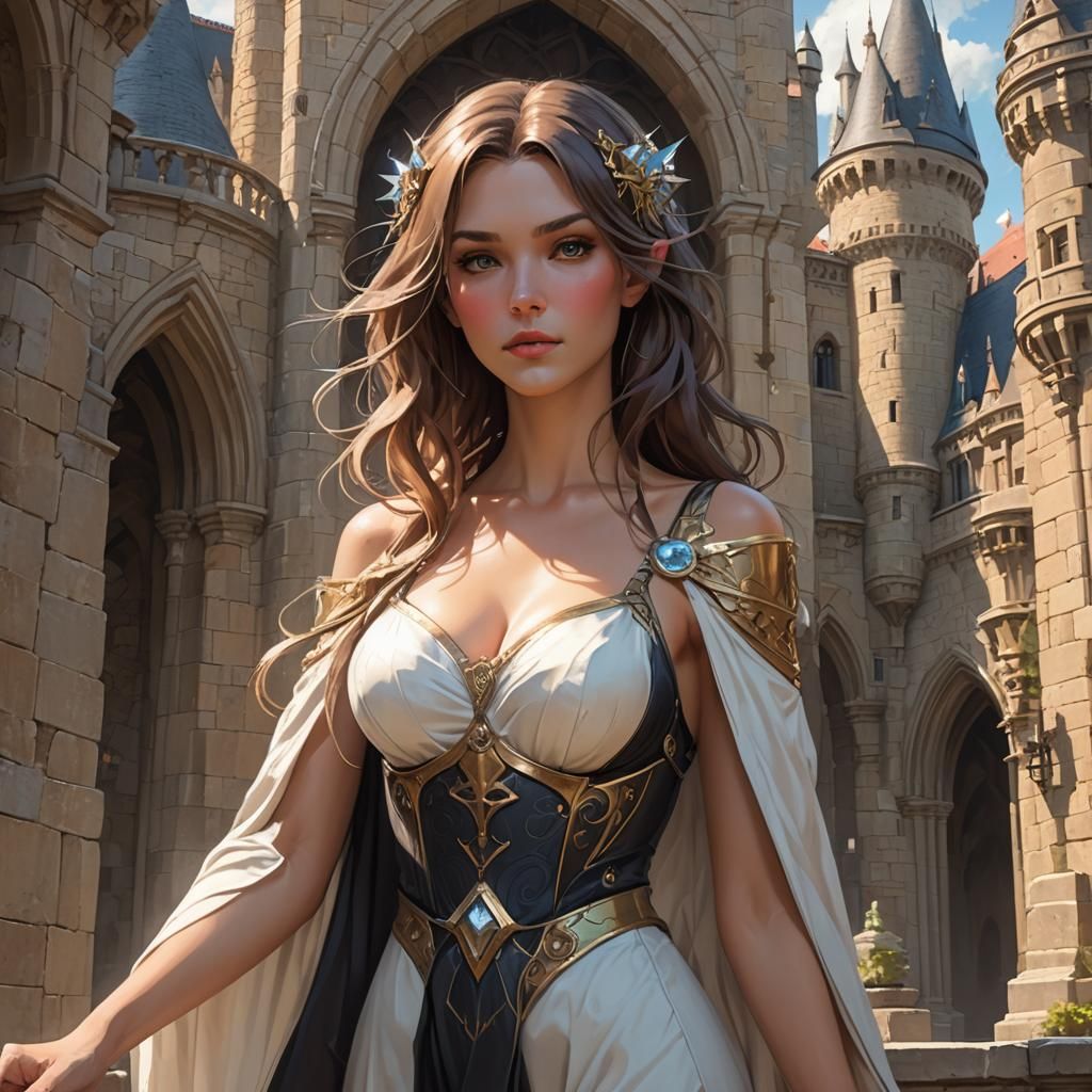 Wizard Robe Portrait in Hyperdetailed Art Nouveau Style