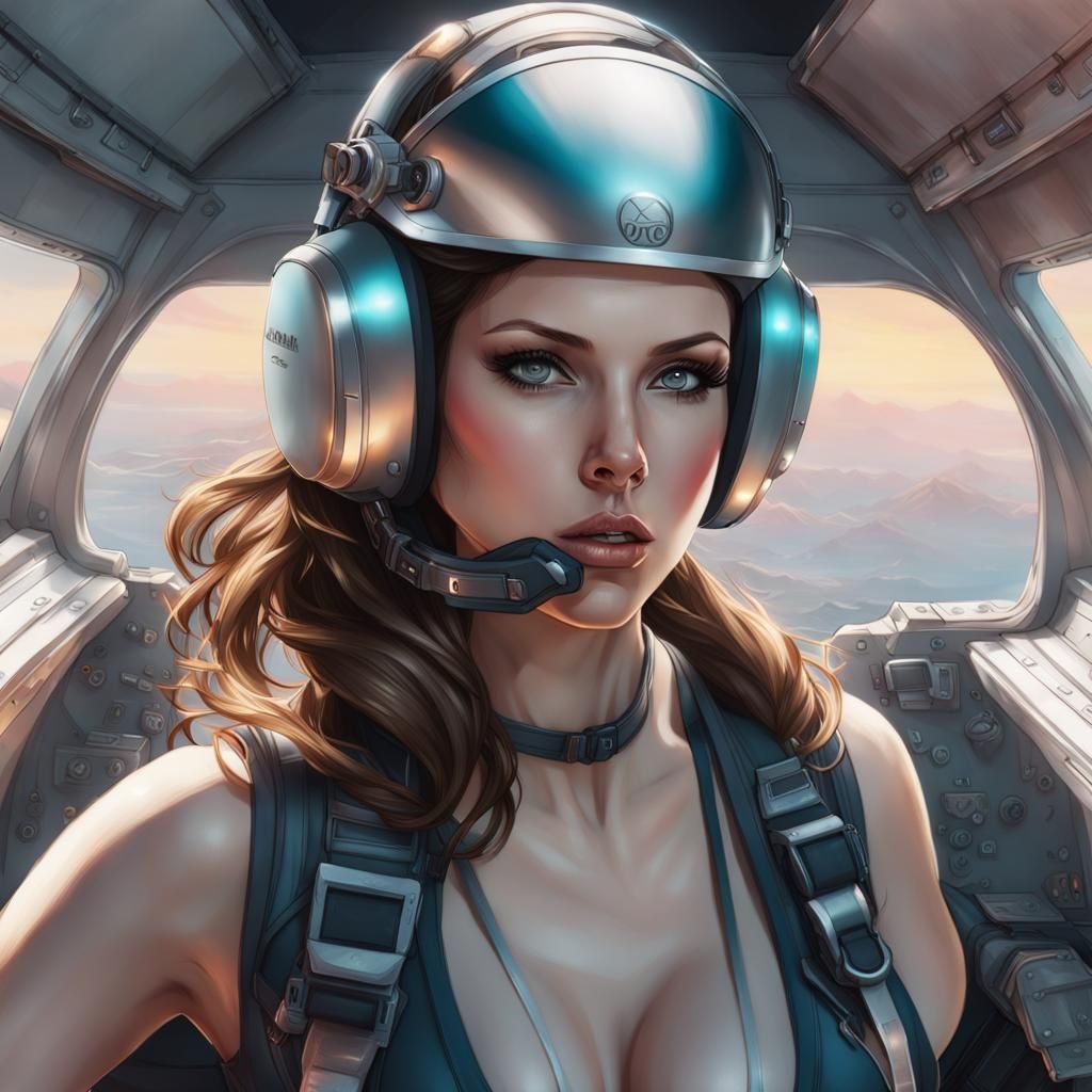 Skydiving Portrait in Hyperdetailed Artstation Style