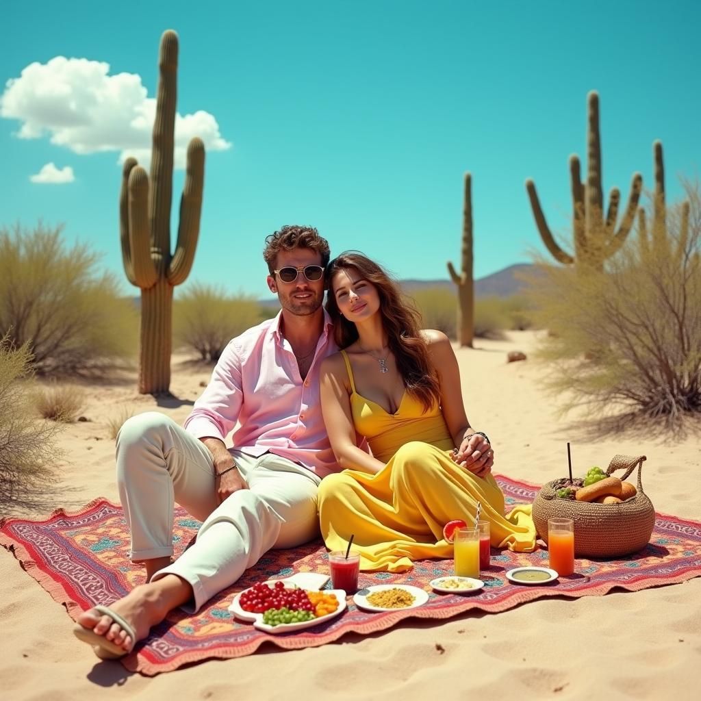 Desert Picnic Inspired by Golden Age Photography