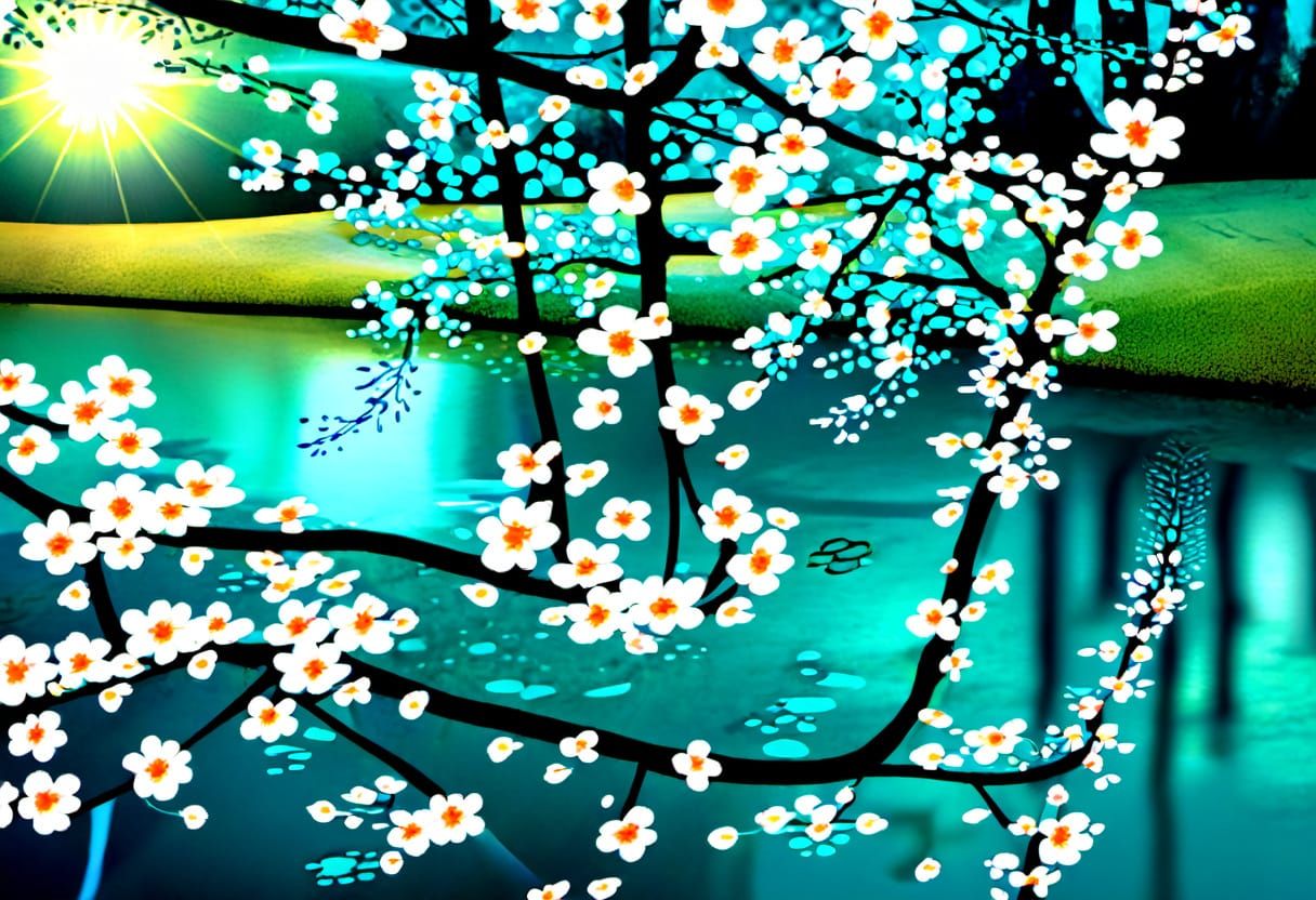 Ethereal Fairy Amidst Blossoming Tree in Whimsical Fantasy L...