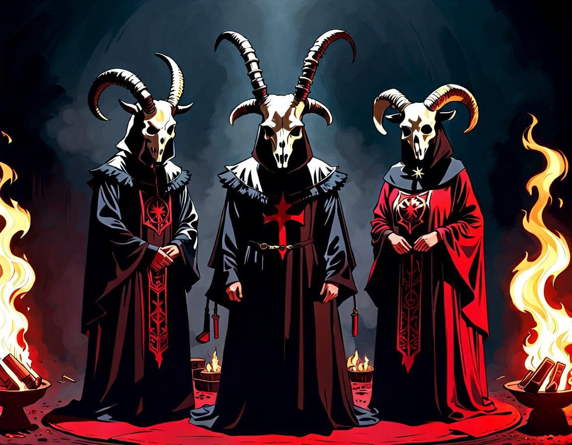 Disturbing Pagan Orgy at Sacrificial Altar