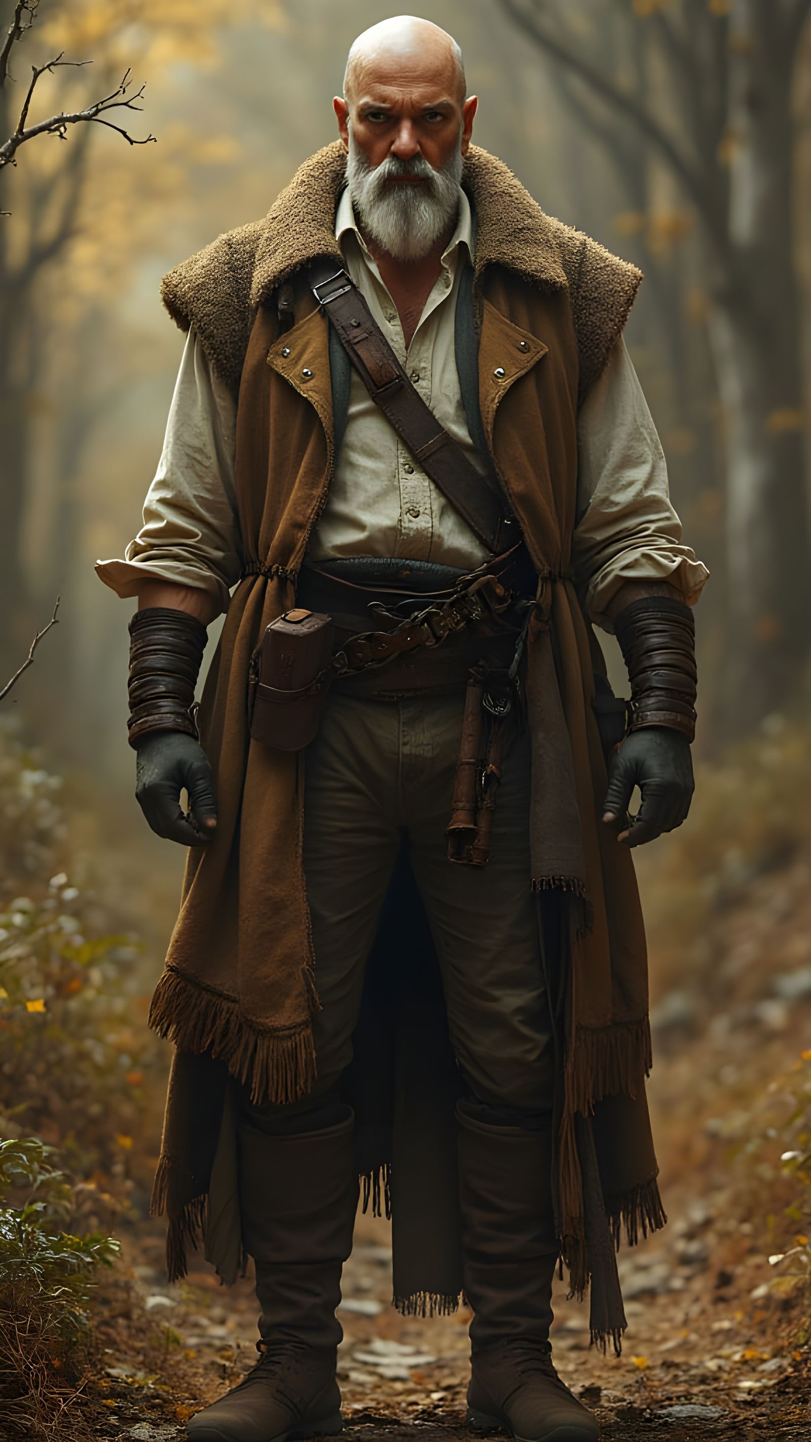 Fantasy Western Character Portrait with Golden Lighting