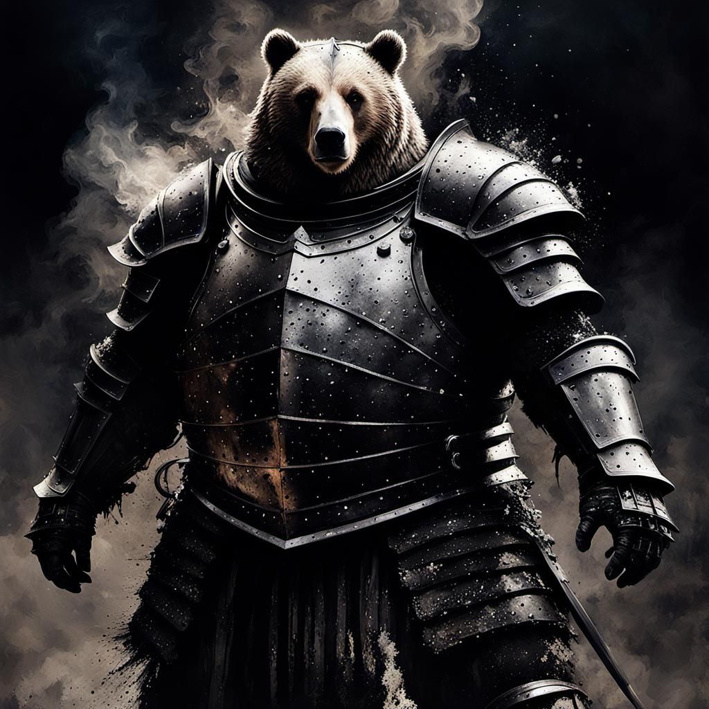 Cinder Obese Bear Knight in Dark Souls Style