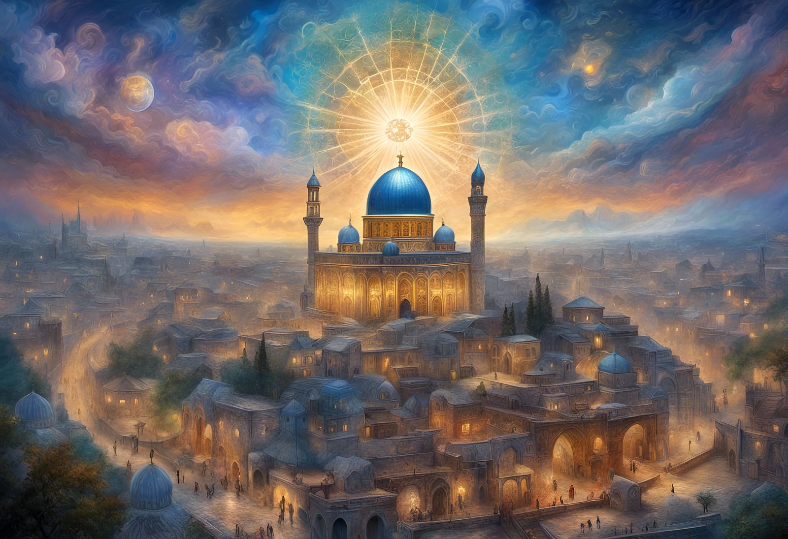 Celestial Jerusalem: A Divine Astral Illustration