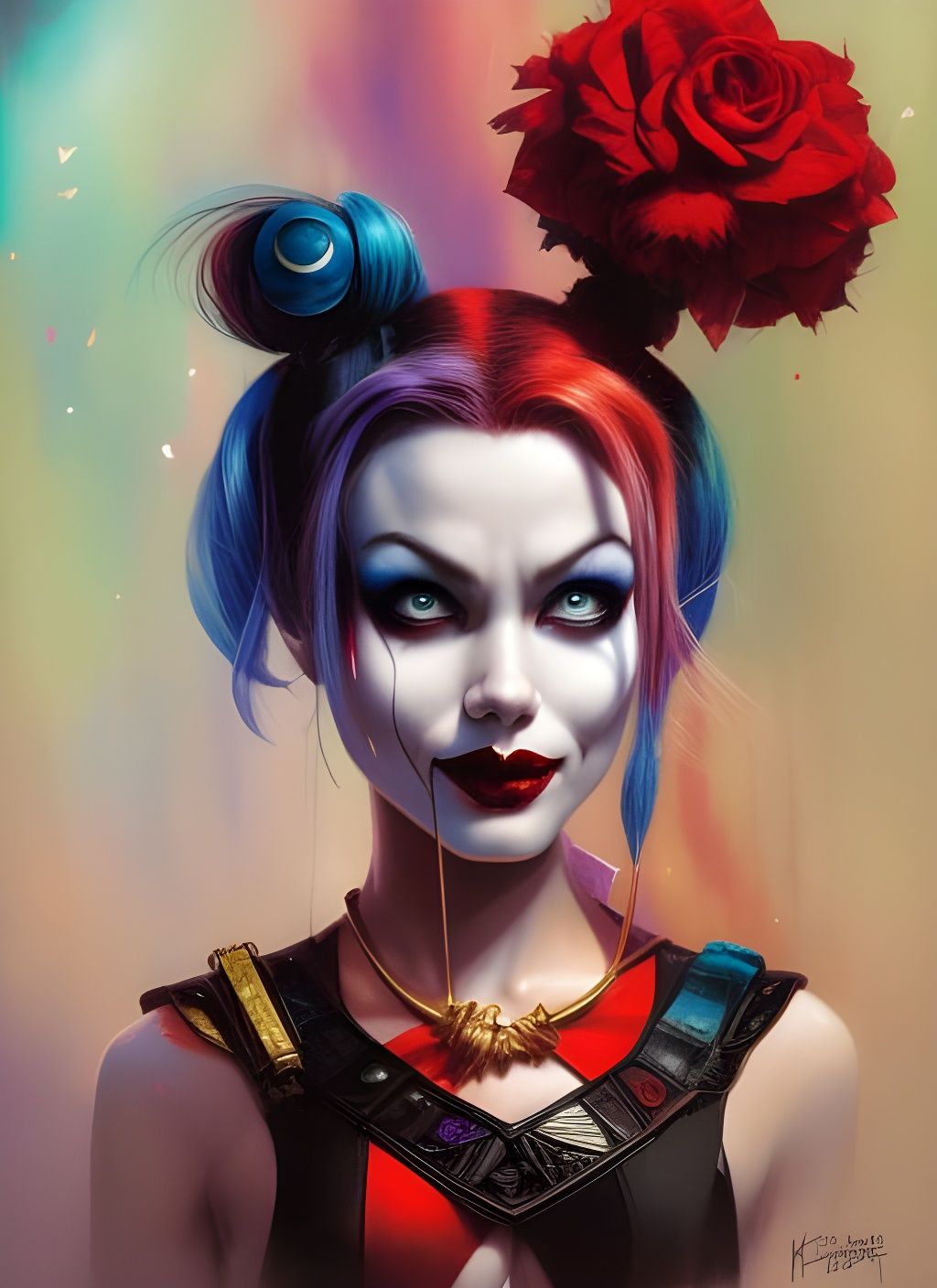 Harley Quinn's Crayon Valentine Caricature