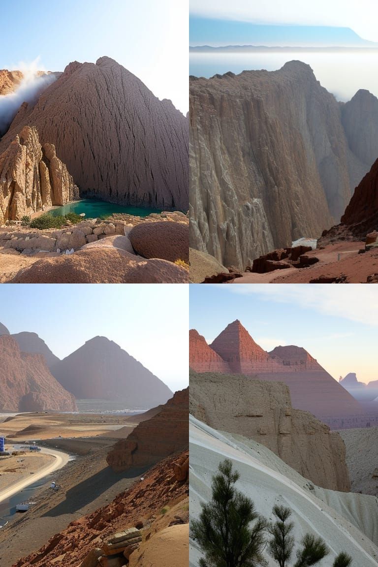 Moses Parting the Sea with Mount Horeb