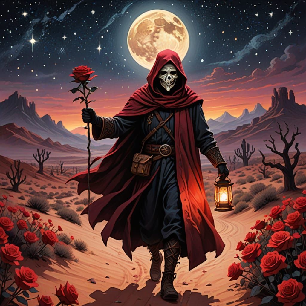 Crimson Desert Wanderer and the Talking Rose