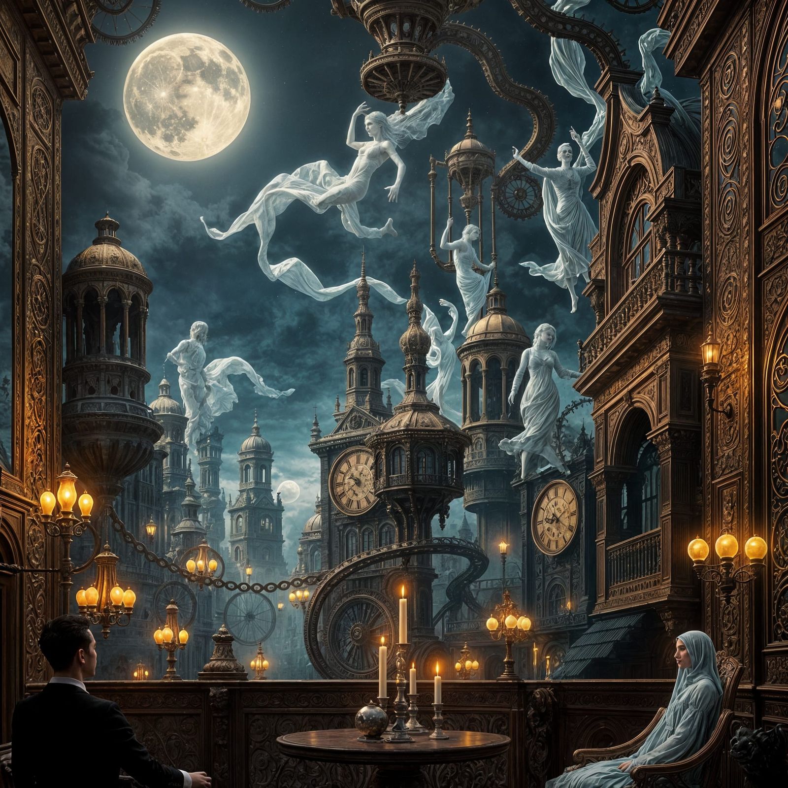 Haunting Victorian Steampunk Phantasmagoria Projection