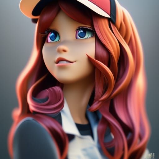 Serena Pokemon Portrait in Anime Style