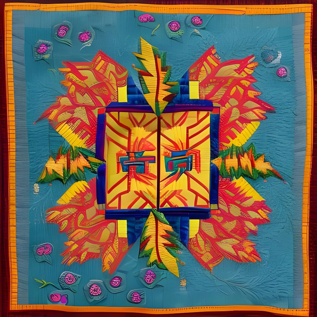 Patchwork Phoenix in Chinese Embroidery Style